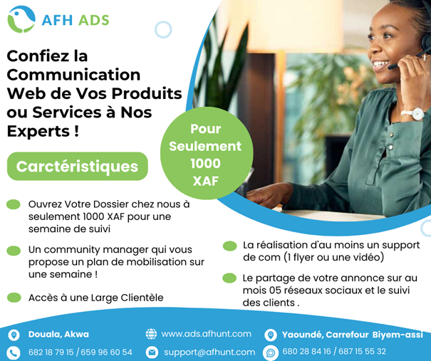 Confiez la Communication Web de Vos Produits ou Services à Nos Experts pour Seulement 1000 F !